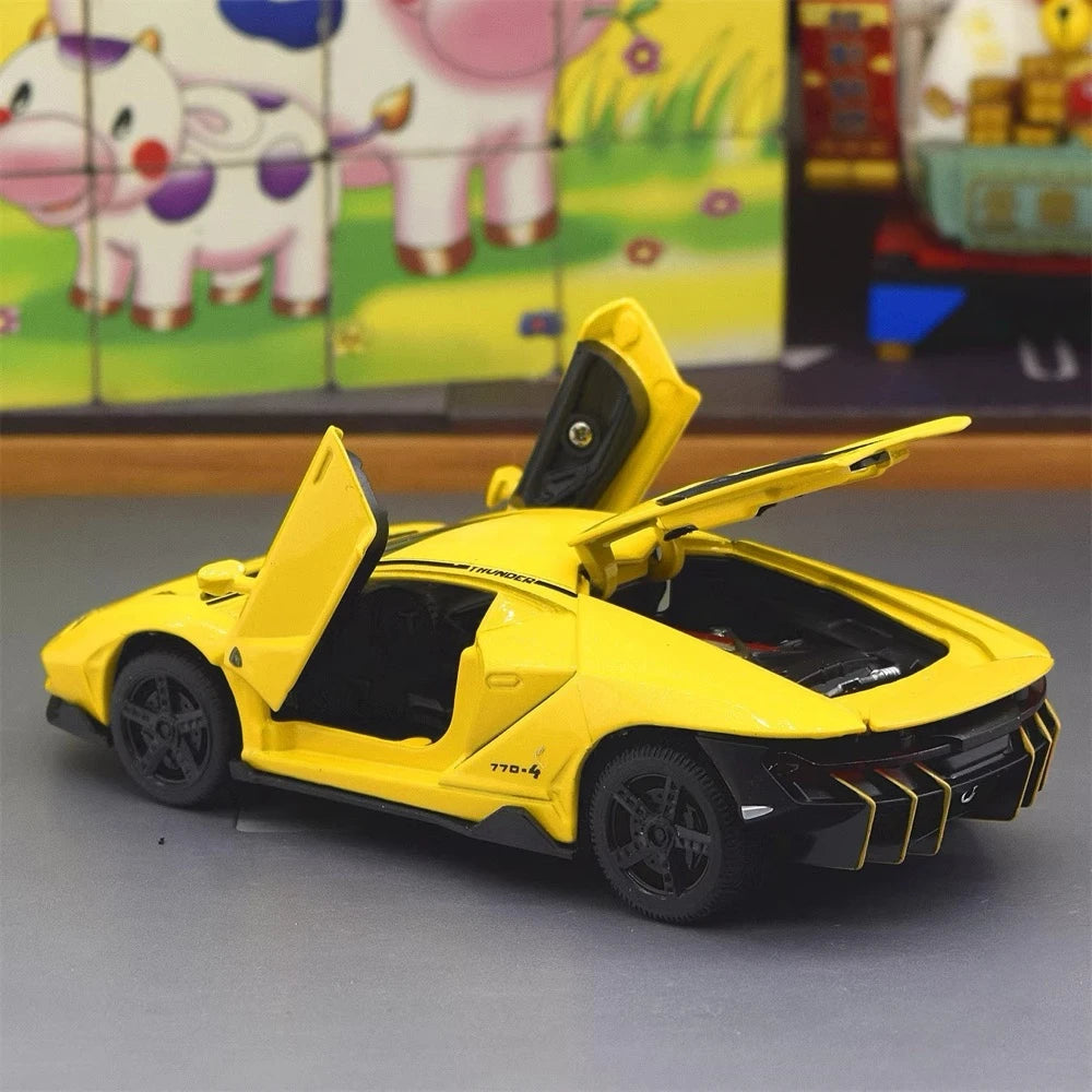 [TOY] 1:32 Lamborghini 2017 Centenario LP770-4 Yellow Model Car Die-Cast
