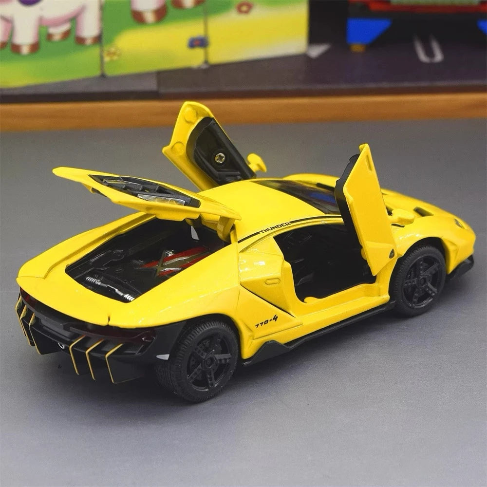 [TOY] 1:32 Lamborghini 2017 Centenario LP770-4 Yellow Model Car Die-Cast