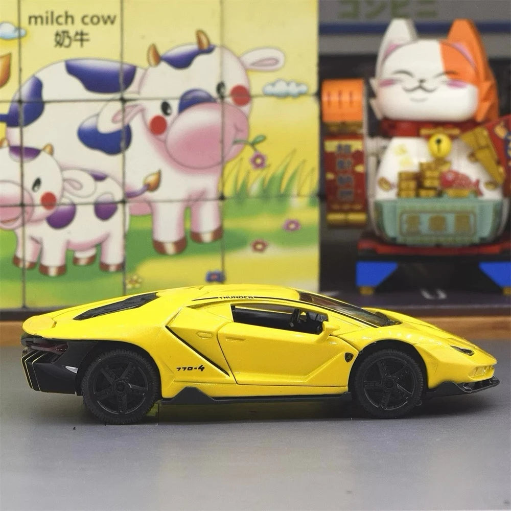 [TOY] 1:32 Lamborghini 2017 Centenario LP770-4 Yellow Model Car Die-Cast