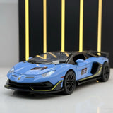 [TOY] 1:32 Lamborghini 2018 Aventador LP770-4 SVJ Blue Model Car Die-Cast