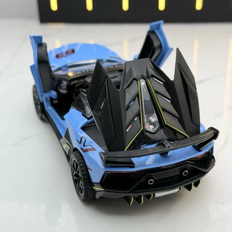 [TOY] 1:32 Lamborghini 2018 Aventador LP770-4 SVJ Blue Model Car Die-Cast