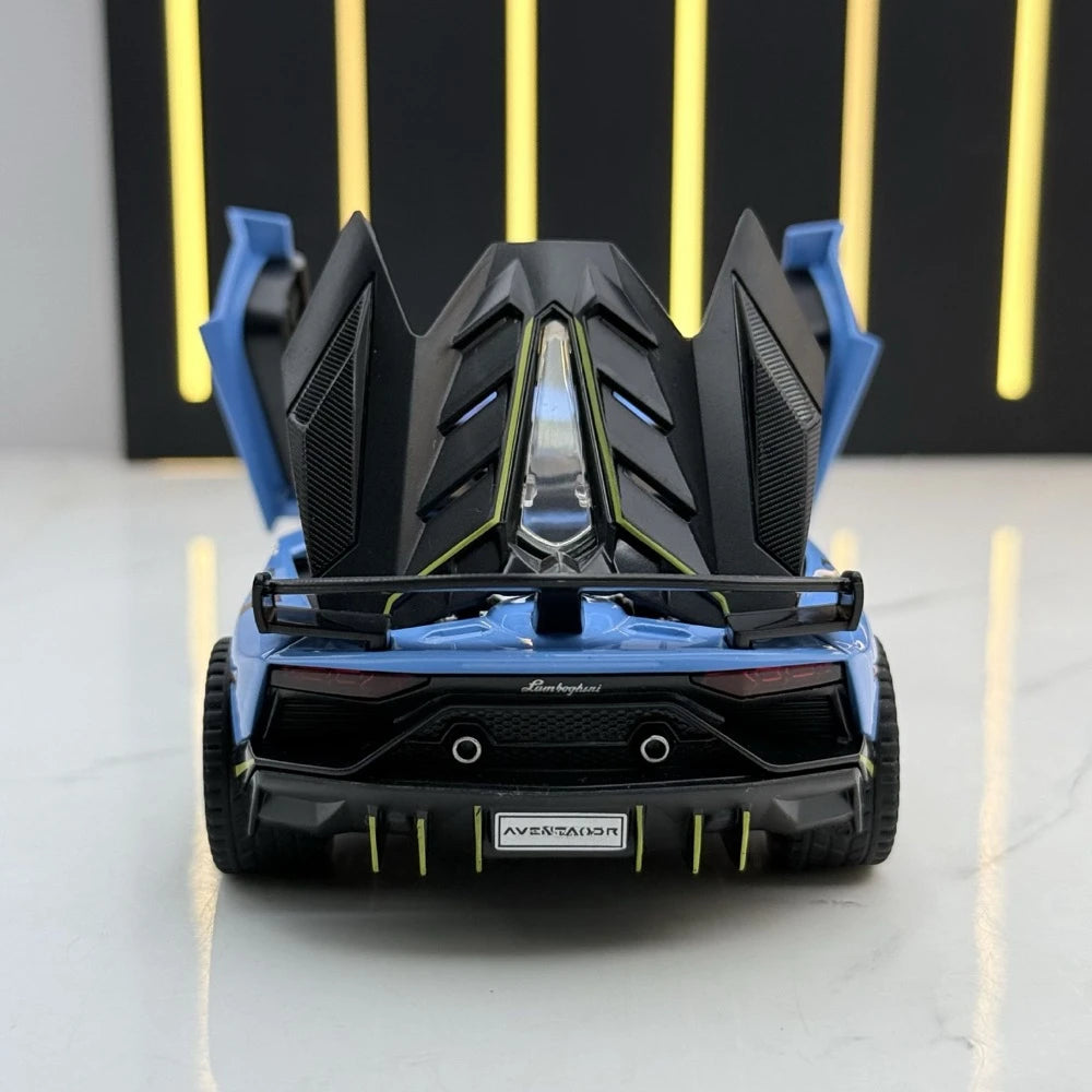 [TOY] 1:32 Lamborghini 2018 Aventador LP770-4 SVJ Blue Model Car Die-Cast
