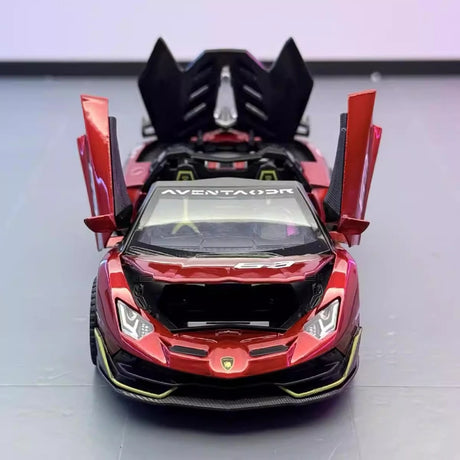 [TOY] 1:32 Lamborghini 2018 Aventador LP770-4 SVJ röd modellbil Die-Cast