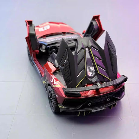 [TOY] 1:32 Lamborghini 2018 Aventador LP770-4 SVJ röd modellbil Die-Cast