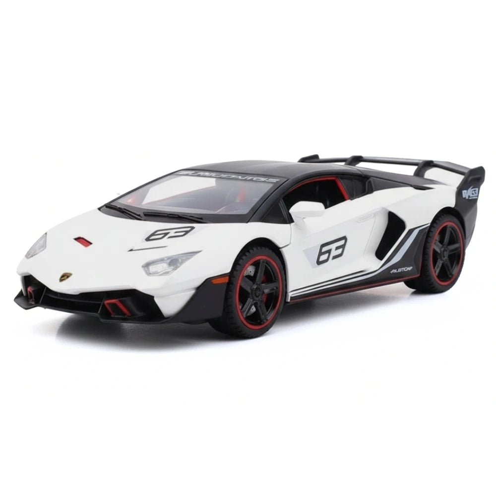 [TOY] 1:32 Lamborghini 2018 SC18 Alston bianco modellino di auto Die-Cast