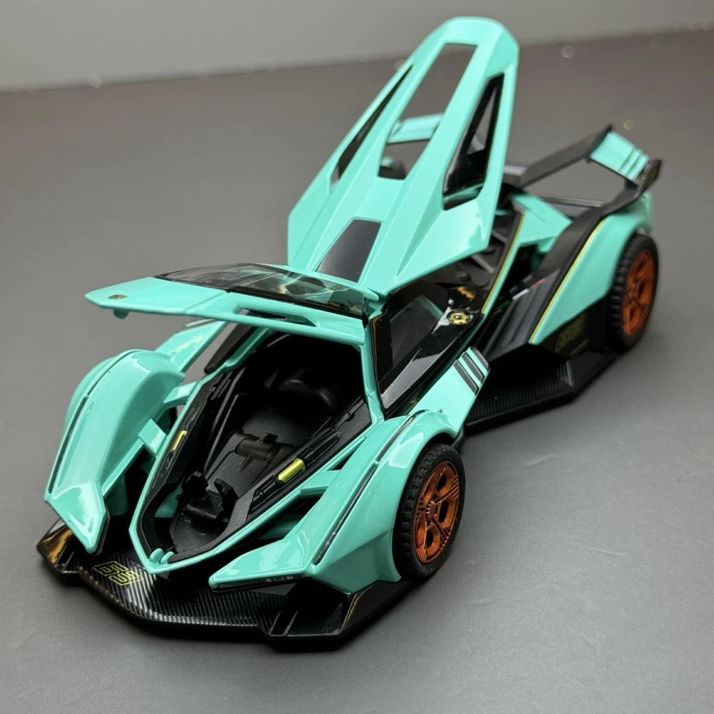 [TOY] 1:32 Lamborghini 2019 V12 Vision Gran Turismo blu modellino di auto Die-Cast