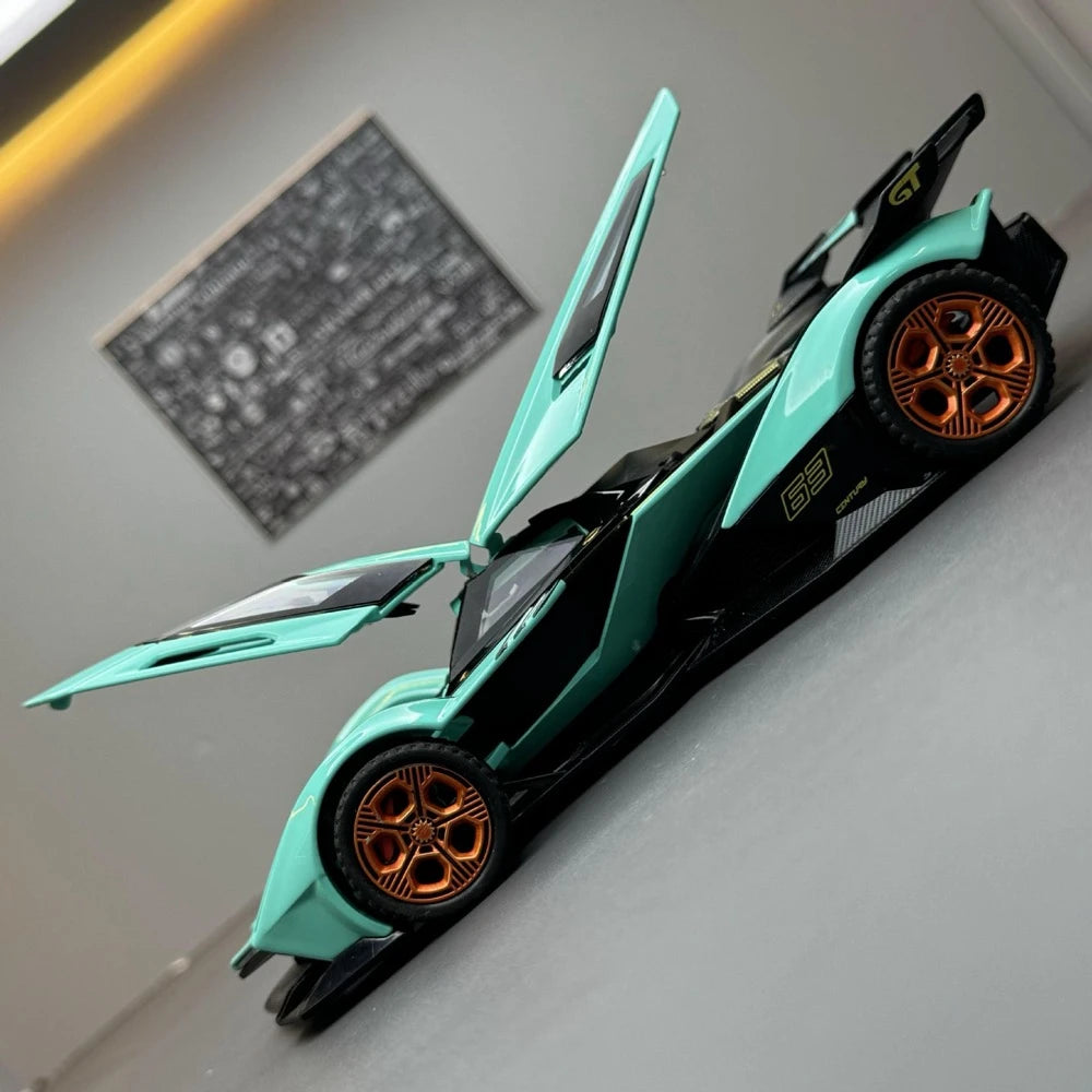 [TOY] 1:32 Lamborghini 2019 V12 Vision Gran Turismo Blue Model Car Die-Cast