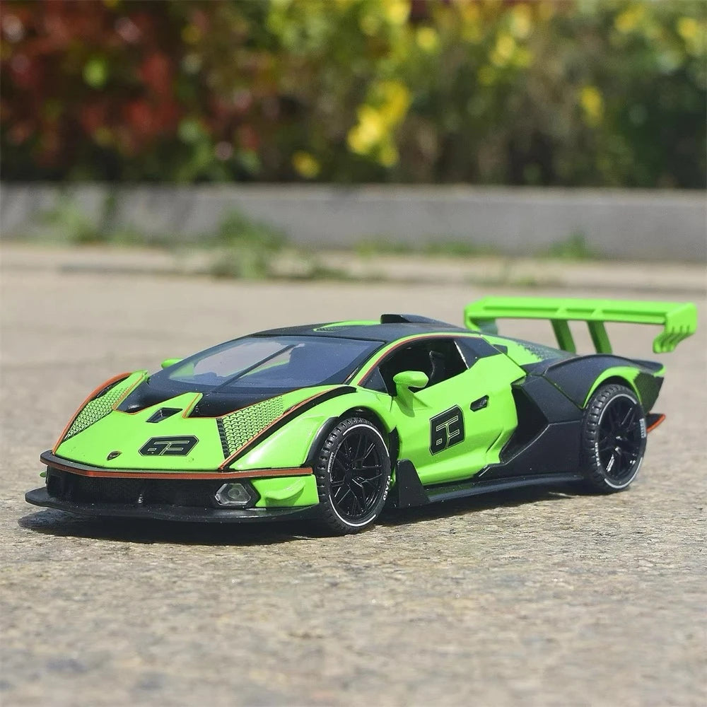 [TOY] 1:32 Lamborghini 2020 Essenza SCV12 Green Model Car Die-Cast