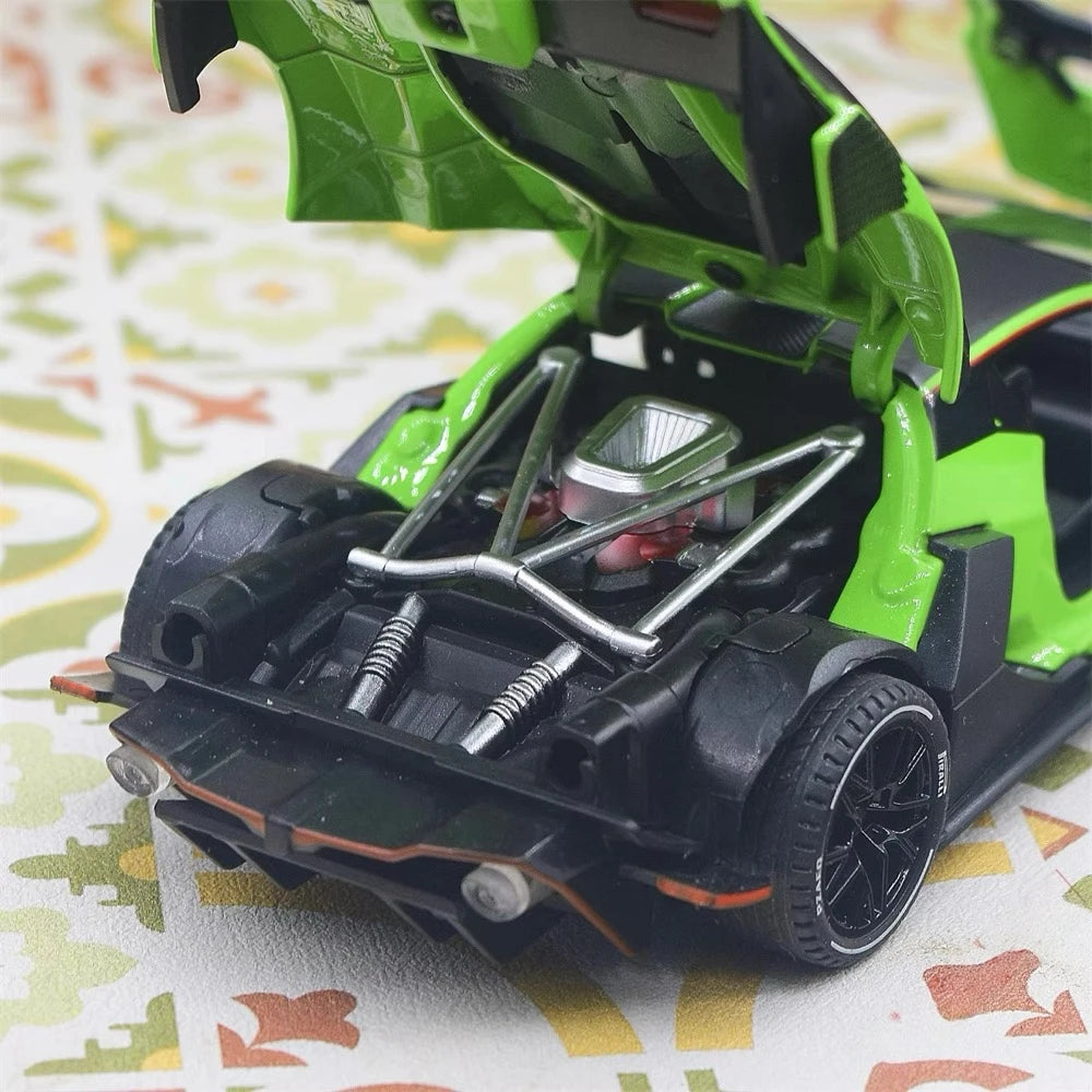 [TOY] 1:32 Lamborghini 2020 Essenza SCV12 Green Model Car Die-Cast