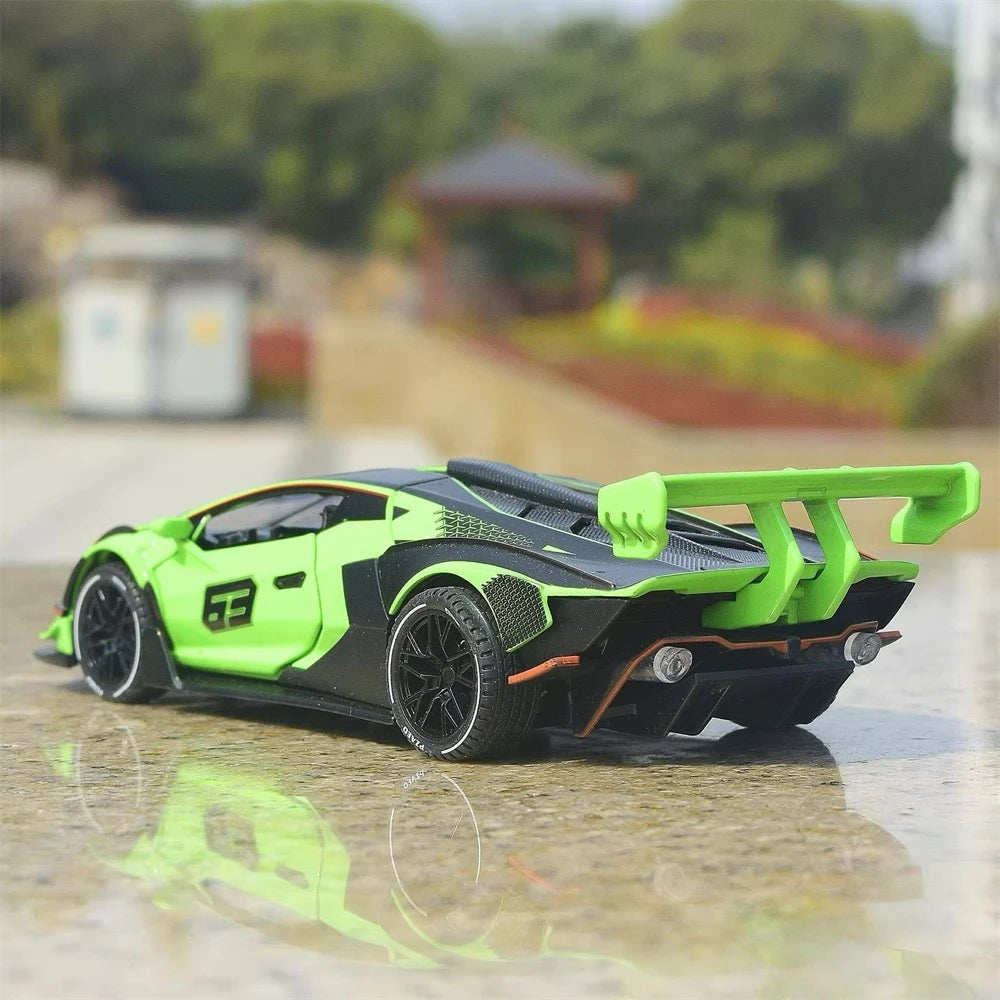 [TOY] 1:32 Lamborghini 2020 Essenza SCV12 Green Model Car Die-Cast