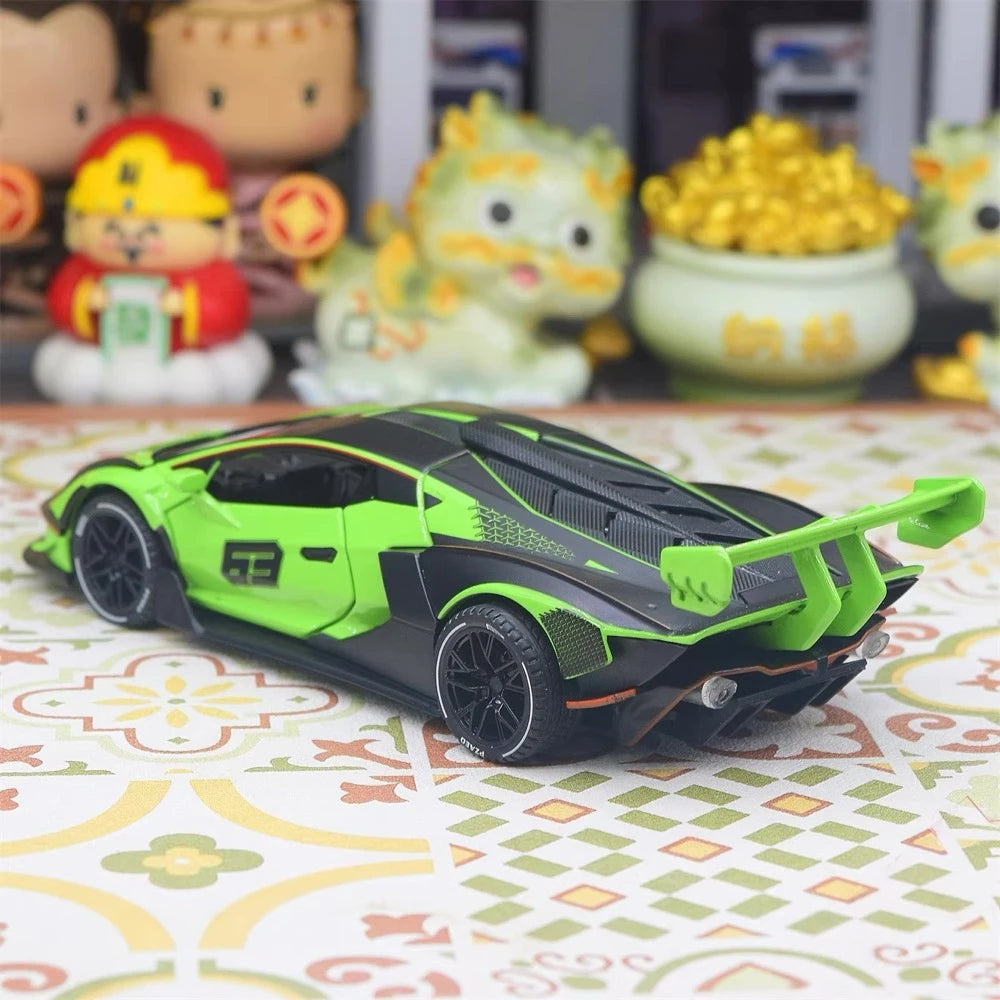 [TOY] 1:32 Lamborghini 2020 Essenza SCV12 Green Model Car Die-Cast