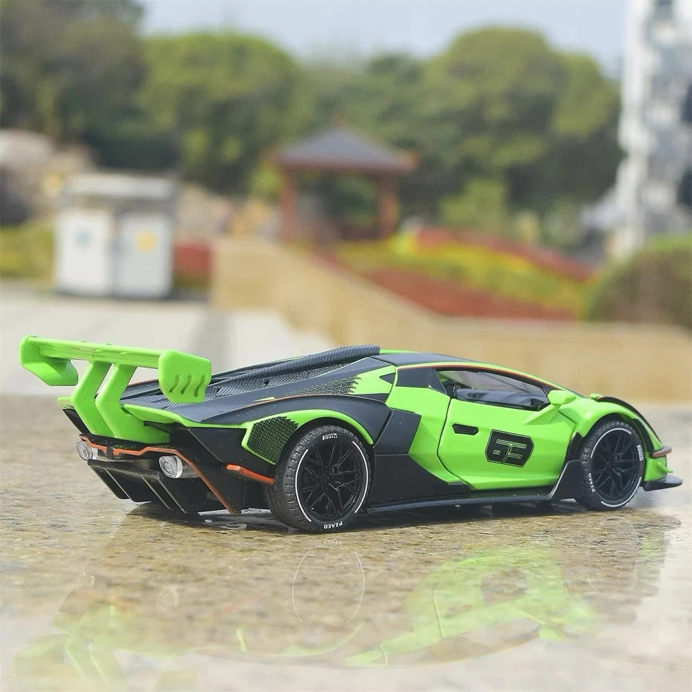 [TOY] 1:32 Lamborghini 2020 Essenza SCV12 Green Model Car Die-Cast