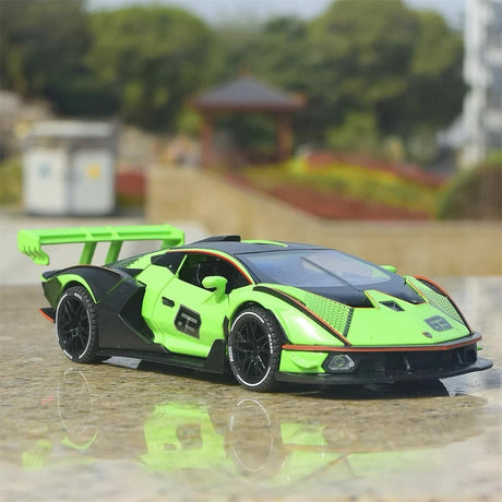[TOY] 1:32 Lamborghini 2020 Essenza SCV12 grön modellbil Die-Cast