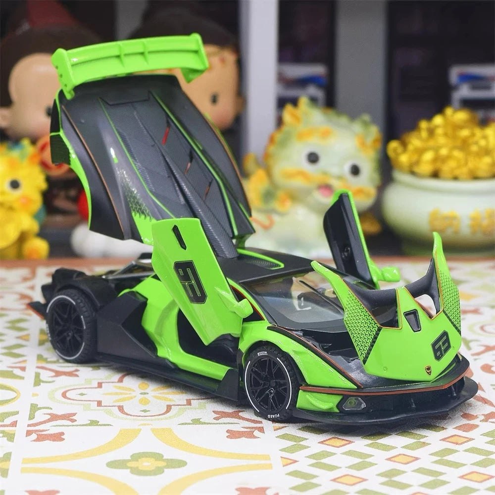 [TOY] 1:32 Lamborghini 2020 Essenza SCV12 Green Model Car Die-Cast