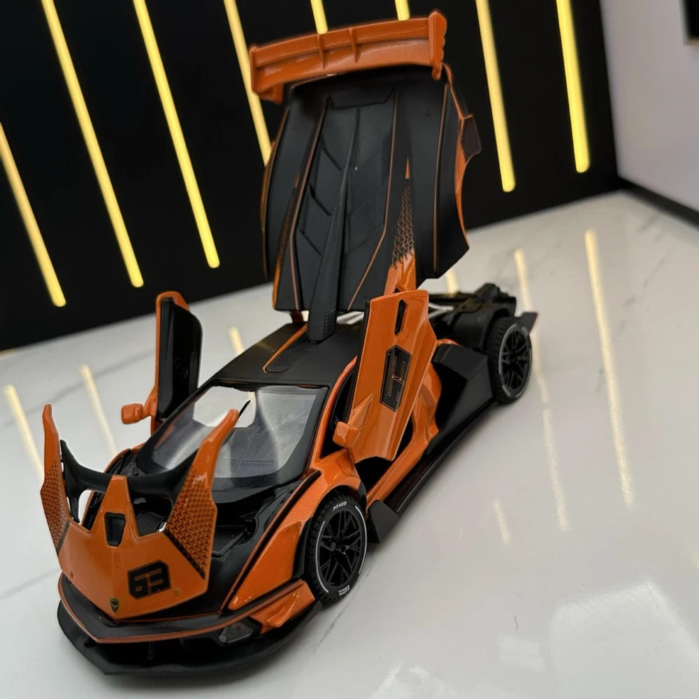 [TOY] 1:32 Lamborghini 2020 Essenza SCV12 Orange Model Car Die-Cast