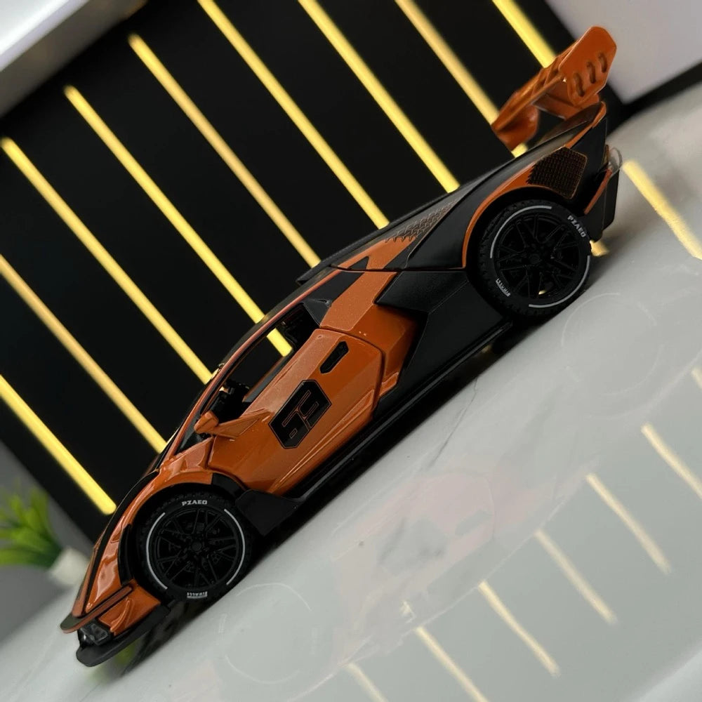[TOY] 1:32 Lamborghini 2020 Essenza SCV12 Orange Model Car Die-Cast