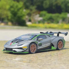 [TOY] 1:32 Lamborghini 2020 Huracan Super Trofeo EVO argento modellino di auto Die-Cast