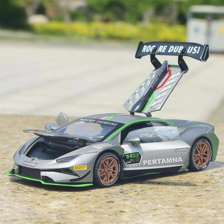 [TOY] 1:32 Lamborghini 2020 Huracan Super Trofeo EVO silver modellbil Die-Cast