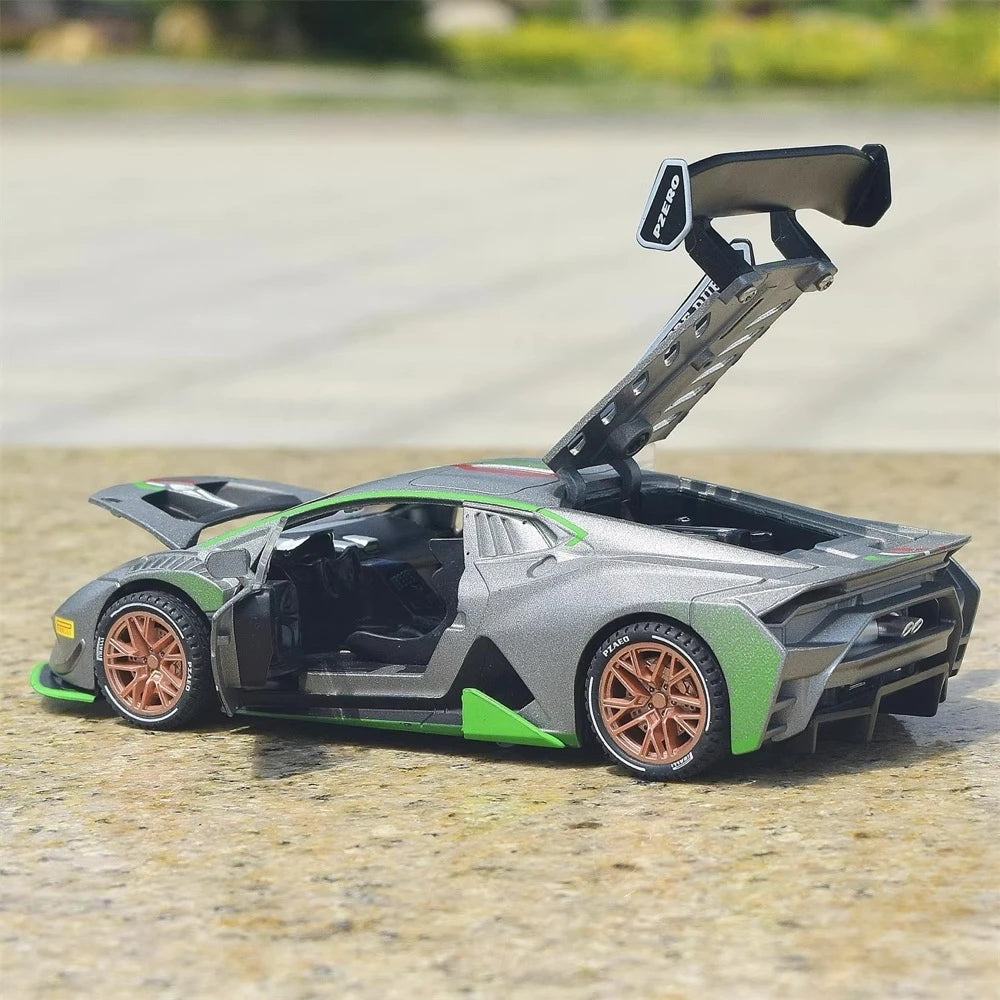 [TOY] 1:32 Lamborghini 2020 Huracan Super Trofeo EVO argento modellino di auto Die-Cast