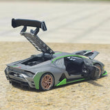 [TOY] 1:32 Lamborghini 2020 Huracan Super Trofeo EVO Silver Model Car Die-Cast