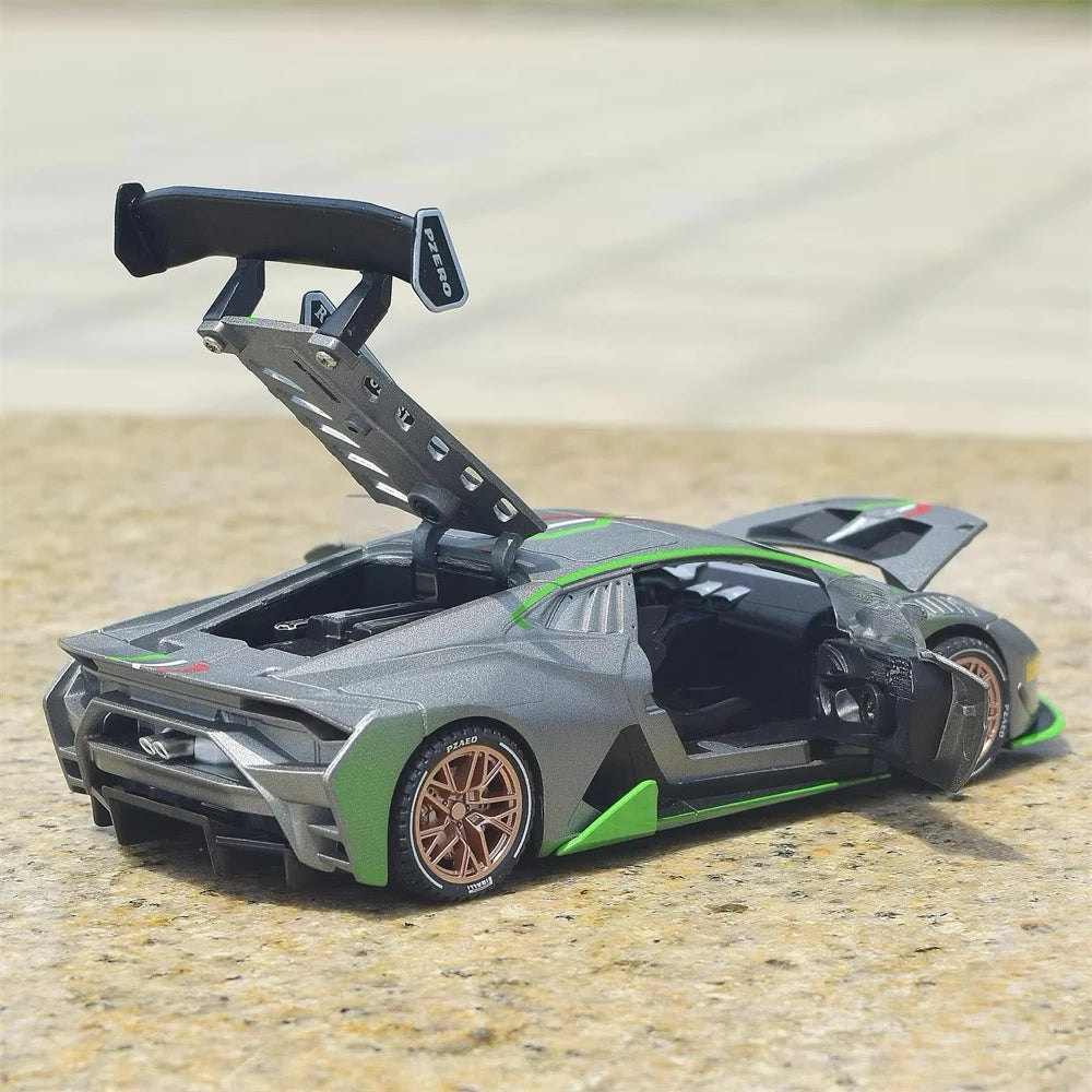 [TOY] 1:32 Lamborghini 2020 Huracan Super Trofeo EVO argento modellino di auto Die-Cast