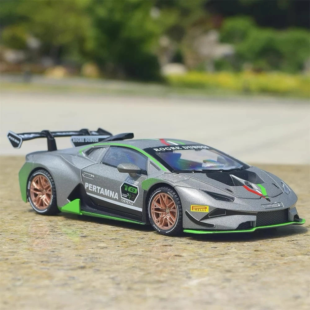 [TOY] 1:32 Lamborghini 2020 Huracan Super Trofeo EVO argento modellino di auto Die-Cast