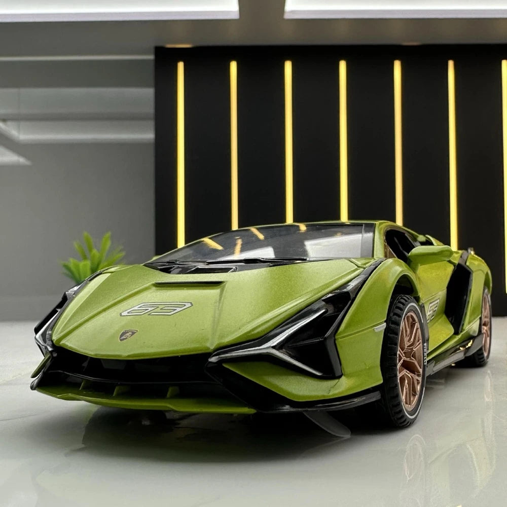 [TOY] 1:32 Lamborghini 2020 Sian FKP 37 Green Model Car Die-Cast