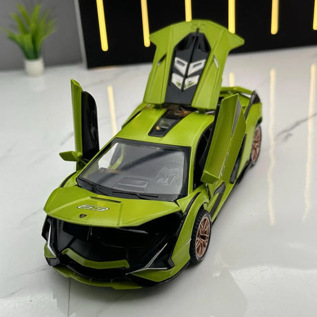 [TOY] 1:32 Lamborghini 2020 Sian FKP 37 grön modellbil Die-Cast