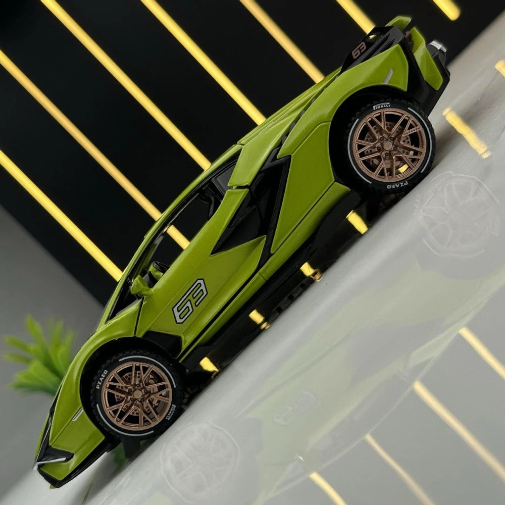 [TOY] 1:32 Lamborghini 2020 Sian FKP 37 vert voiture miniature Die-Cast
