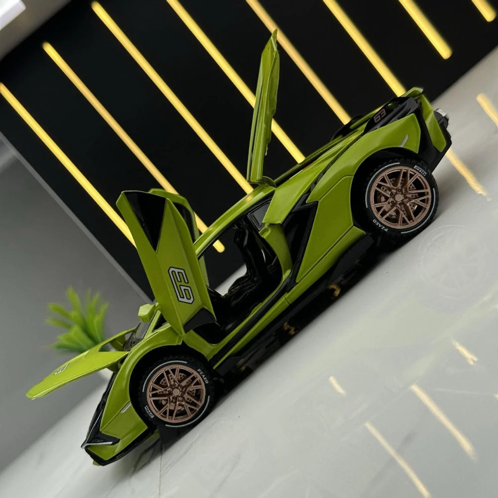 [TOY] 1:32 Lamborghini 2020 Sian FKP 37 Green Model Car Die-Cast
