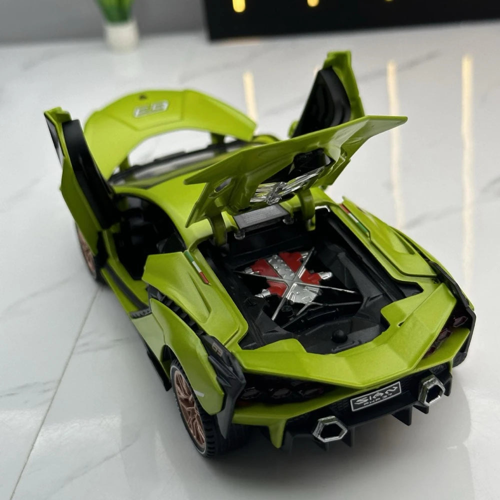 [TOY] 1:32 Lamborghini 2020 Sian FKP 37 Green Model Car Die-Cast
