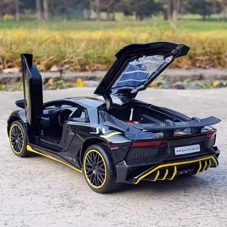 [TOY] 1:32 Lamborghini 2022 Aventador LP780-4 SVJ Black Model Car Die-Cast