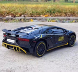 [TOY] 1:32 Lamborghini 2022 Aventador LP780-4 SVJ Black Model Car Die-Cast