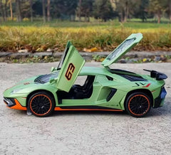 [TOY] 1:32 Lamborghini 2022 Aventador LP780-4 SVJ Green Model Car Die-Cast