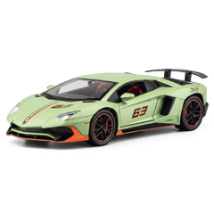 [TOY] 1:32 Lamborghini 2022 Aventador LP780-4 SVJ Green Model Car Die-Cast