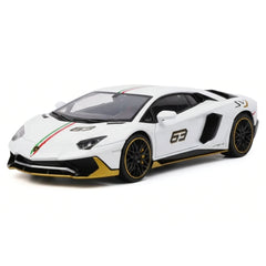 [TOY] 1:32 Lamborghini 2022 Aventador LP780-4 SVJ White Model Car Die-Cast
