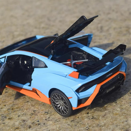 [TOY] 1:32 Lamborghini 2023 Huracan STO Blue Model Car Die-Cast