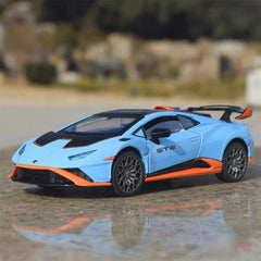 [TOY] 1:32 Lamborghini 2023 Huracan STO bleu voiture miniature Die-Cast