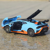 [TOY] 1:32 Lamborghini 2023 Huracan STO Blue Model Car Die-Cast