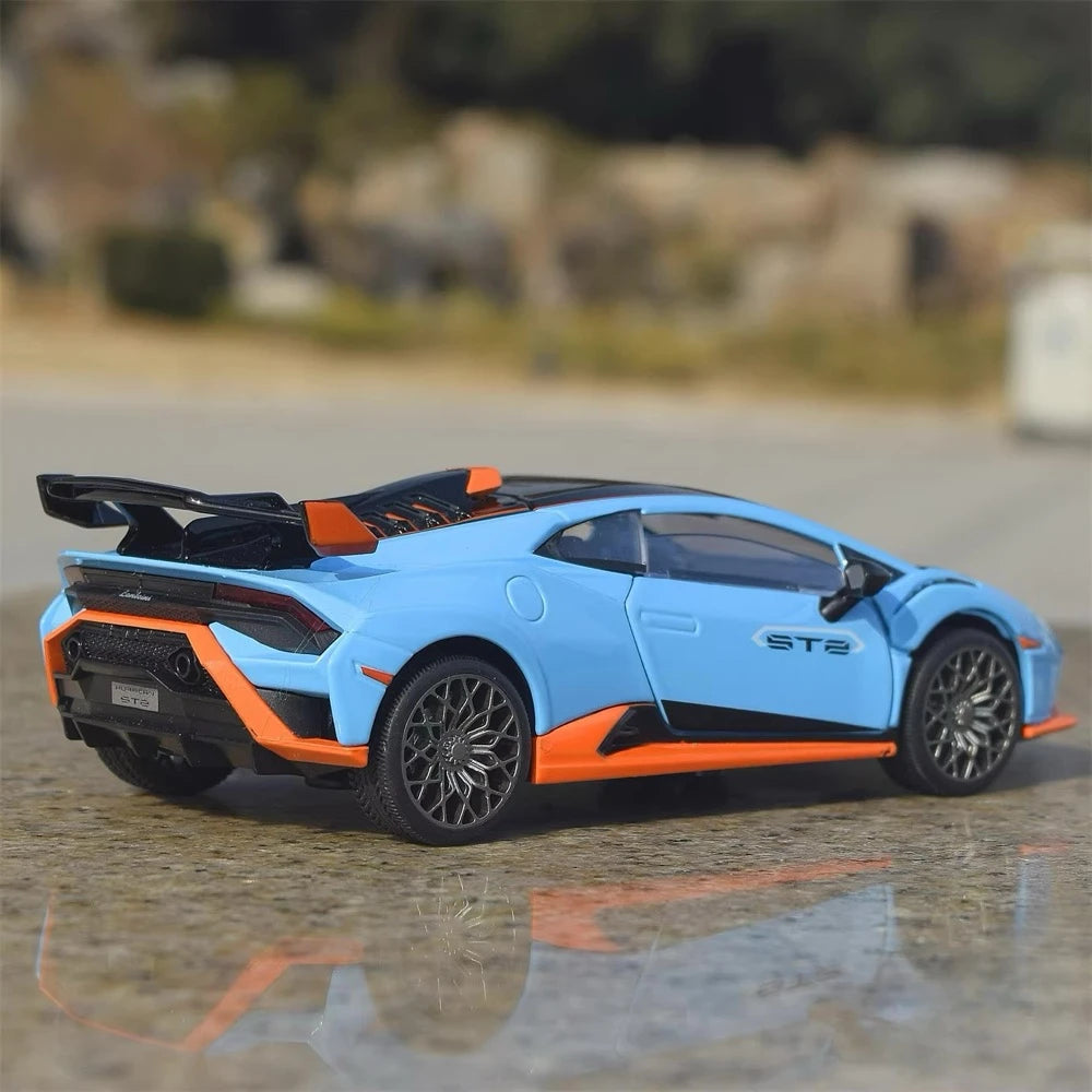 [TOY] 1:32 Lamborghini 2023 Huracan STO Blue Model Car Die-Cast