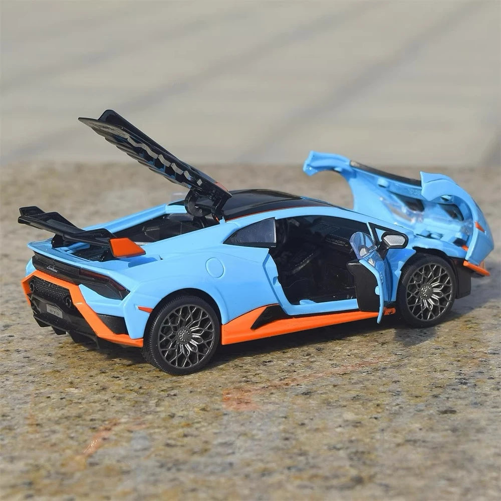 [TOY] 1:32 Lamborghini 2023 Huracan STO Blue Model Car Die-Cast