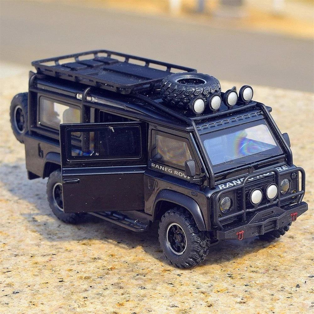 [TOY] 1:32 Land Rover 1990 Defender Van noir voiture miniature Die-Cast