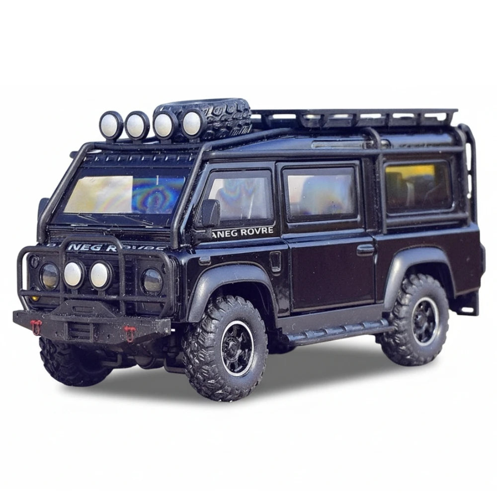 [TOY] 1:32 Land Rover 1990 Defender Van noir voiture miniature Die-Cast