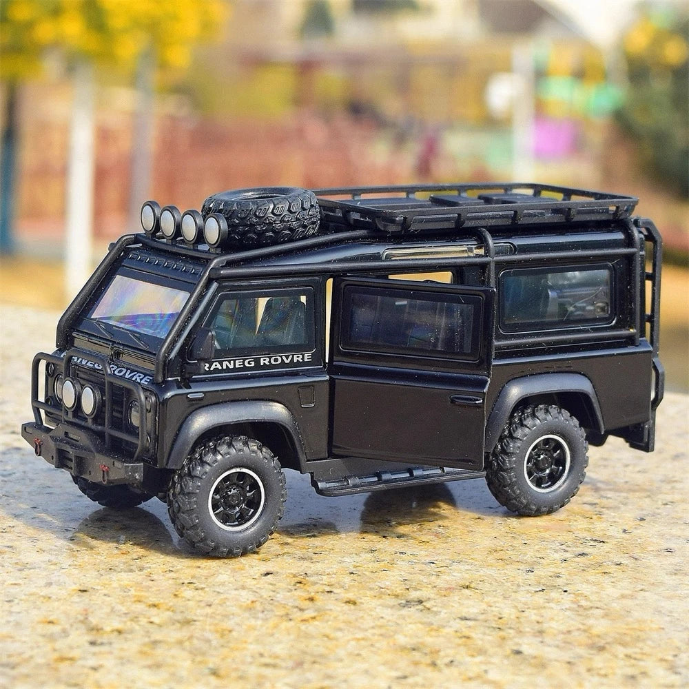 [TOY] 1:32 Land Rover 1990 Defender Van noir voiture miniature Die-Cast