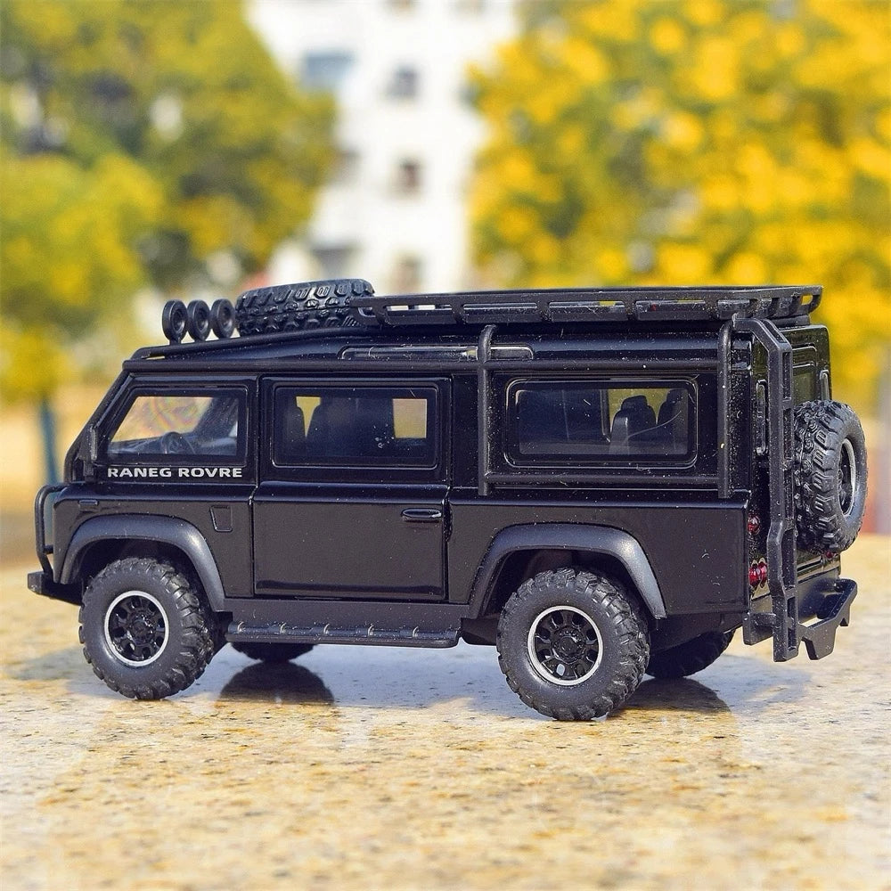 [TOY] 1:32 Land Rover 1990 Defender Van Black Model Car Die-Cast