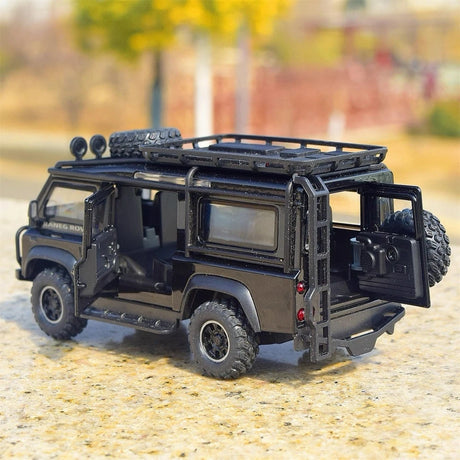 [TOY] 1:32 Land Rover 1990 Defender Van Black Model Car Die-Cast