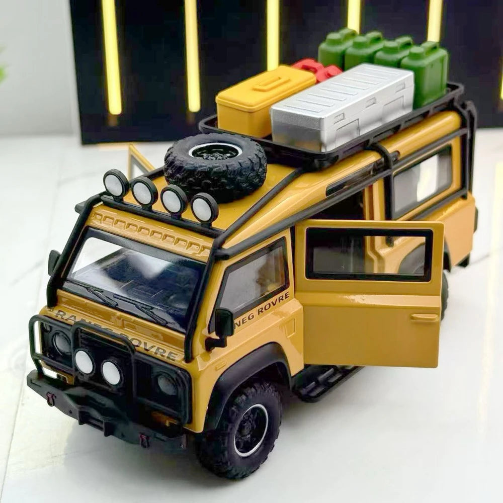 [TOY] 1:32 Land Rover 1990 Defender Van giallo modellino di auto Die-Cast