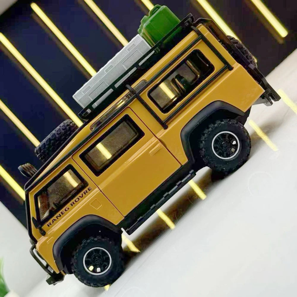 [TOY] 1:32 Land Rover 1990 Defender Van giallo modellino di auto Die-Cast