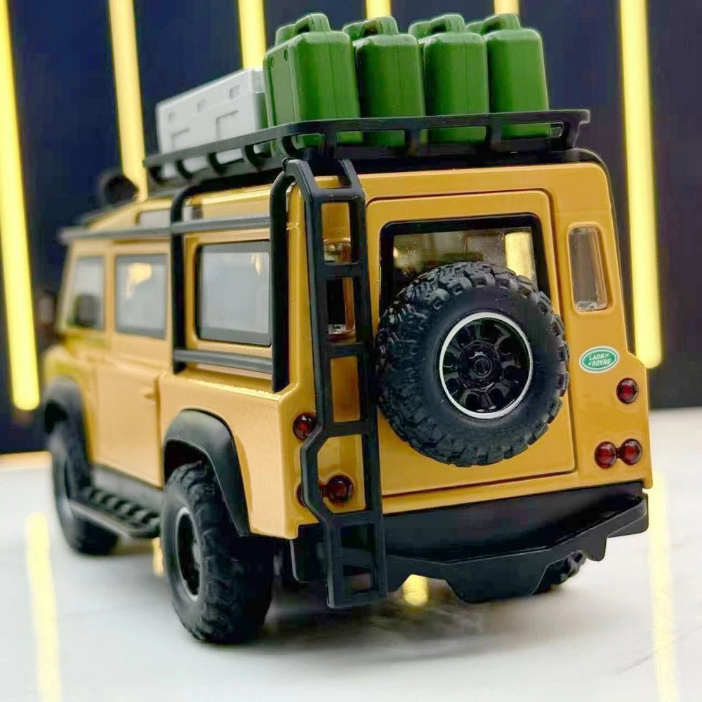 [TOY] 1:32 Land Rover 1990 Defender Van giallo modellino di auto Die-Cast