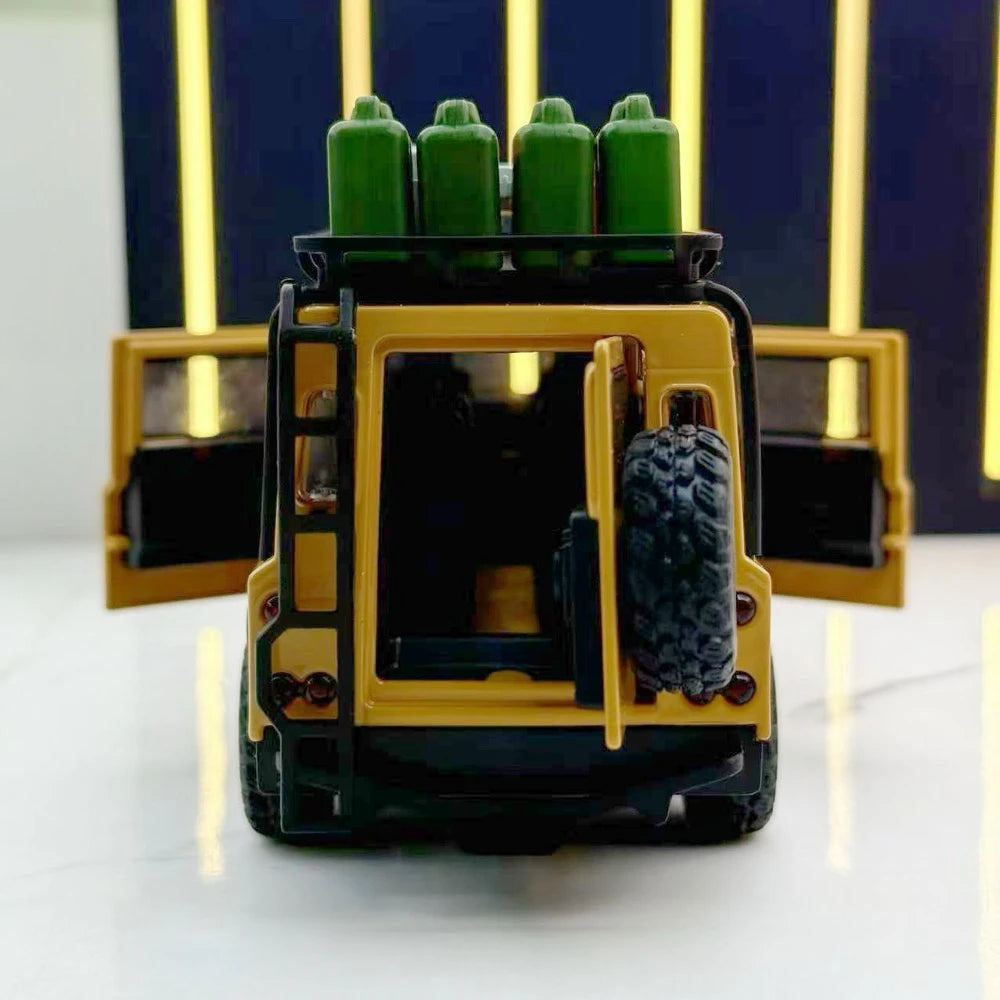 [TOY] 1:32 Land Rover 1990 Defender Van giallo modellino di auto Die-Cast